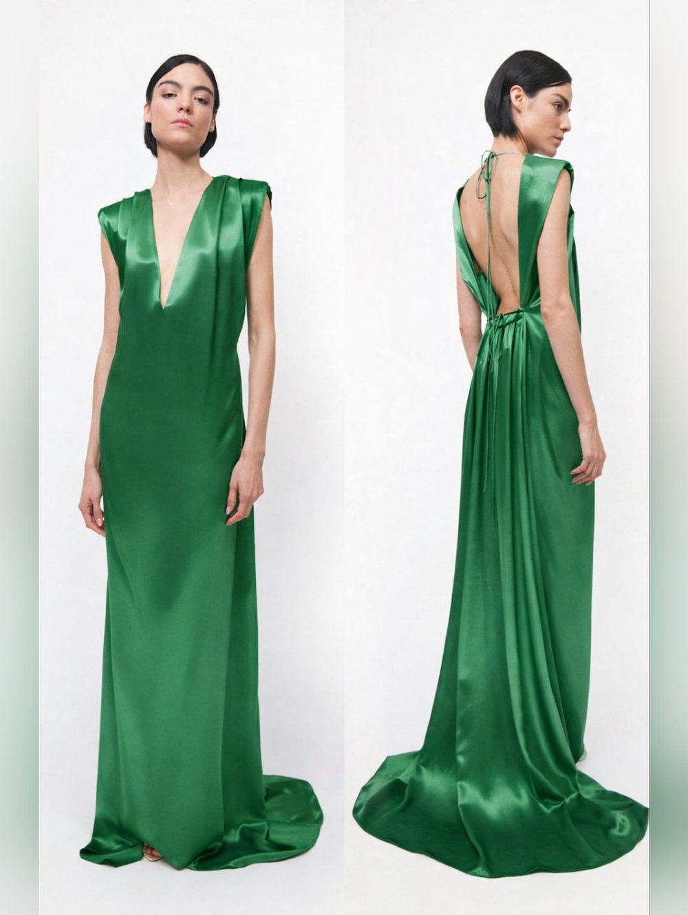 Cynthia Buttenklepper Sleeveless Suzette Dress Green